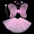 halloween Costumes for girl Cosplay Fairy Princess Butterfly Wings +Headband+Tutu Skirt - menochic